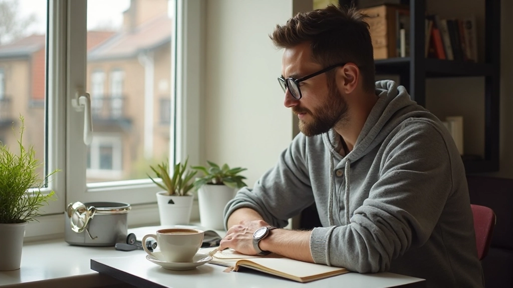 Dagelijkse leerroutine afgebeeld: ochtend studiesessie met Nederlandse boeken en notities, en avond luistersessie met koptelefoon
