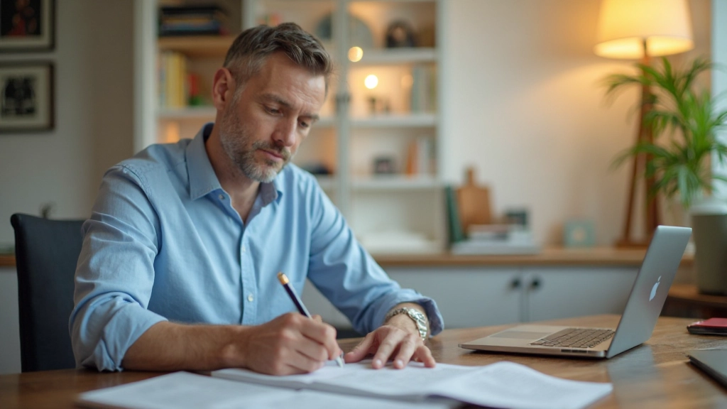 Persoon die woordenschat bijhoudt in een notitieboek terwijl ze Nederlands artikel leest