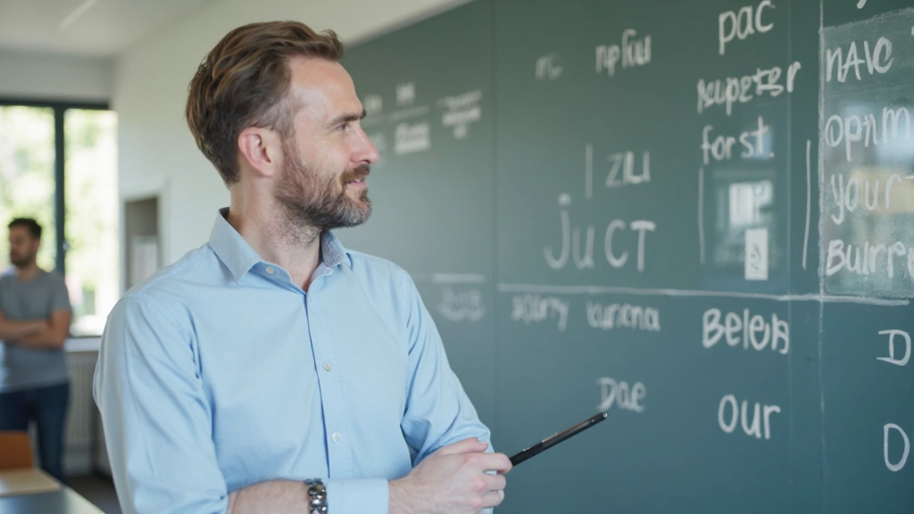 Grammatica schema met verschillende woordsoorten weergegeven in gekleurde blokken